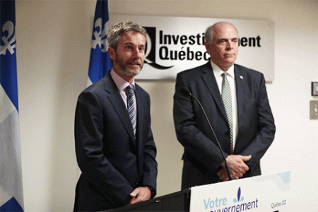 Le président d’Investissement Québec, Guy Leblanc, et le ministre de l’Économie, Pierre Fitzgibbon. PHOTO MARTIN CHAMBERLAND, ARCHIVES LA PRESSE